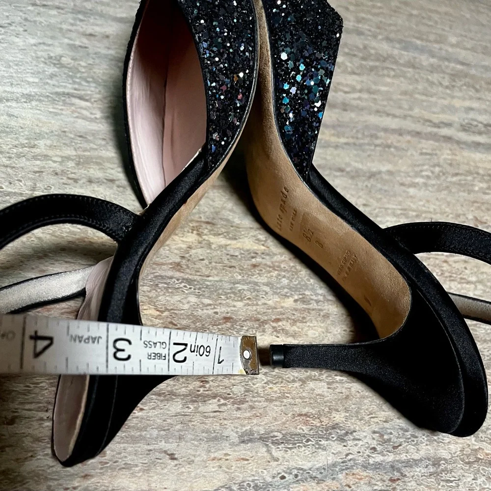 Kate Spade Black Glitter Heels - Picture 13 of 16